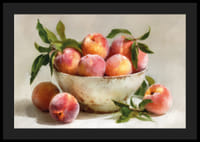 Colorful peaches in a rustic bowl spread warmth and joy-4