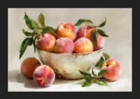 Colorful peaches in a rustic bowl spread warmth and joy-5