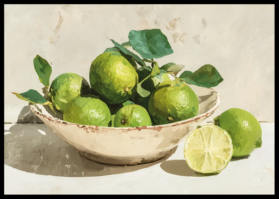 The freshness of lime captured in a timeless art form-12