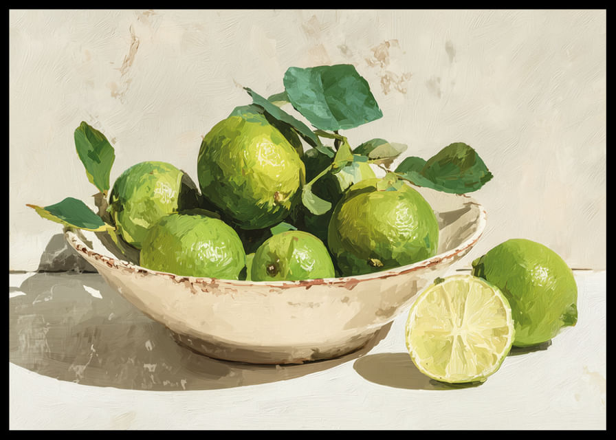 La fraîcheur du citron vert capturée dans une forme d'art intemporelle-12