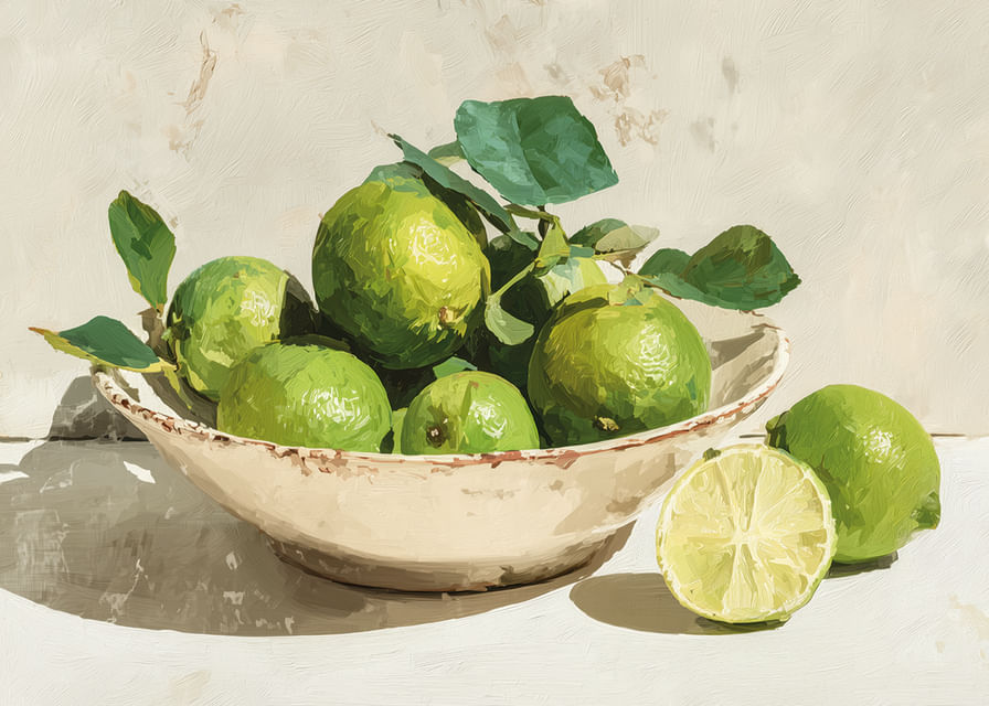 La fraîcheur du citron vert capturée dans une forme d'art intemporelle-12