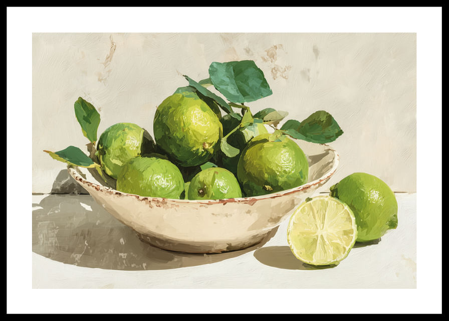La fraîcheur du citron vert capturée dans une forme d'art intemporelle-12
