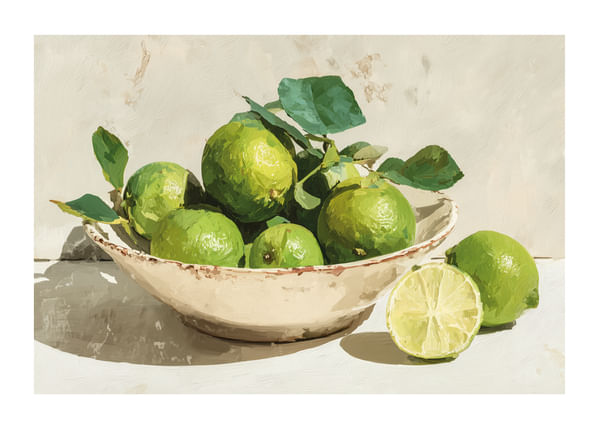 Poster Still Life Bowl With Lime No2