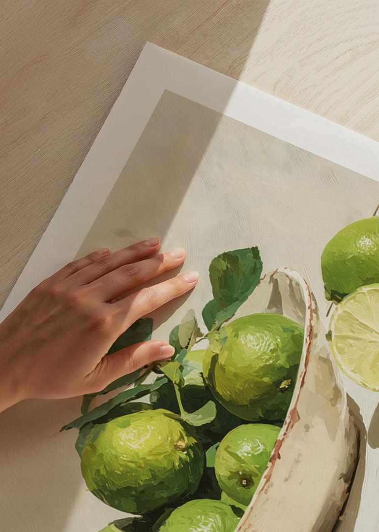 La fraîcheur du citron vert capturée dans une forme d'art intemporelle-12