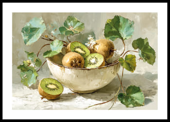 Plakat Still Life Bowl With Kiwi No2