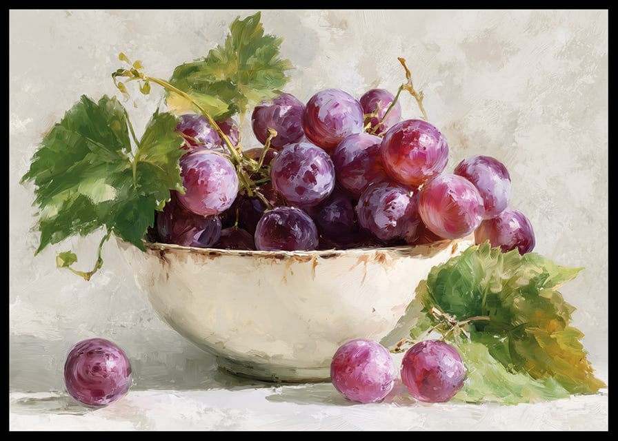 Juicy grapes in a bowl complete any room-12