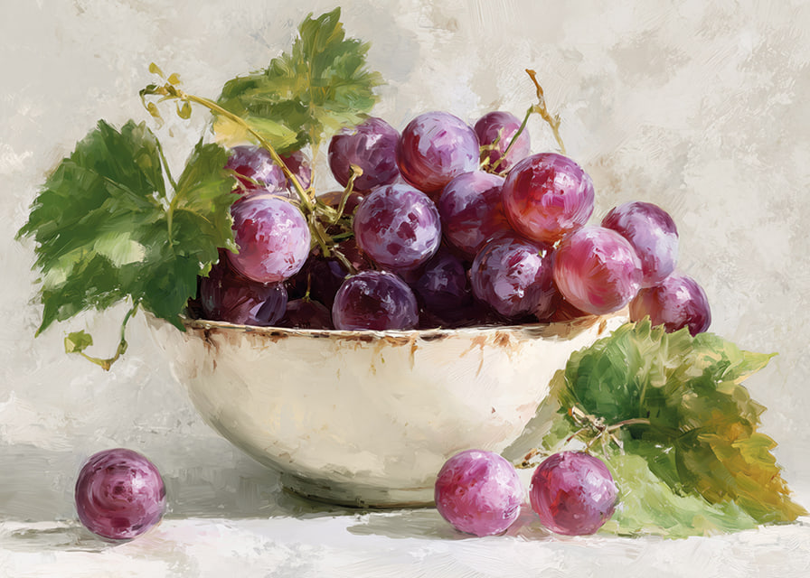 Juicy grapes in a bowl complete any room-12