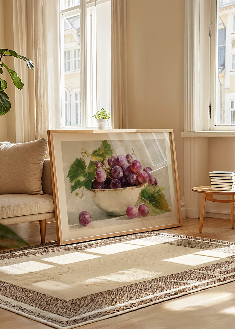 Juicy grapes in a bowl complete any room-12