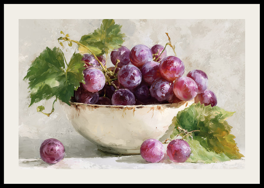 Juicy grapes in a bowl complete any room-12