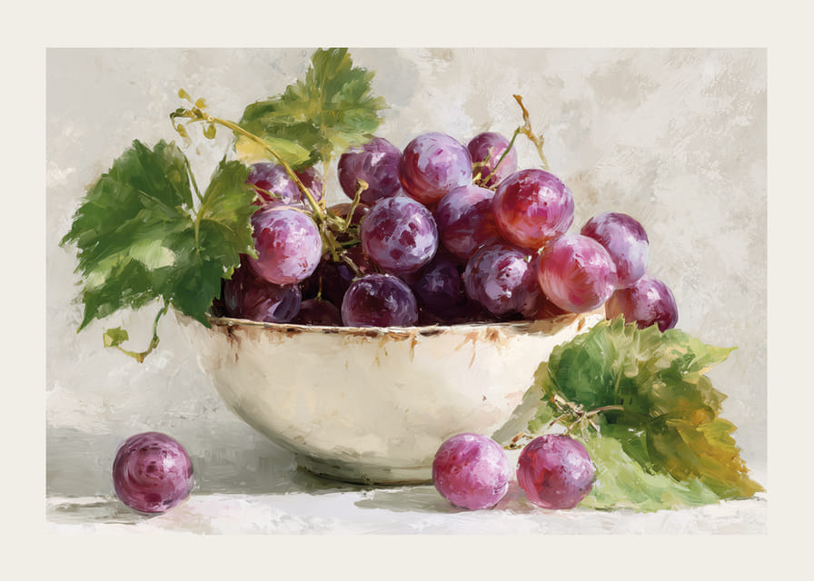 Juicy grapes in a bowl complete any room-12
