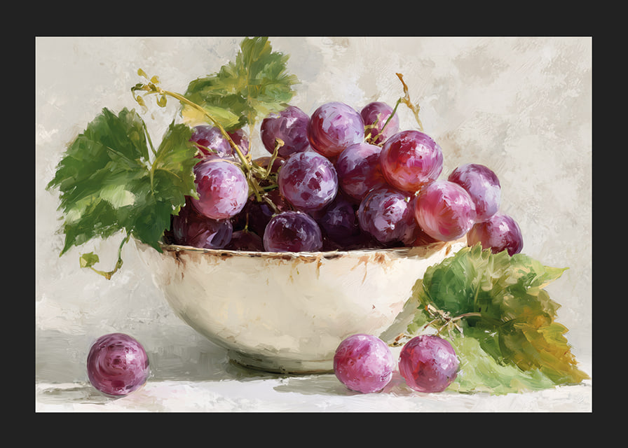 Juicy grapes in a bowl complete any room-12