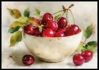 Bol de cerises mûres en parfaite harmonie-2