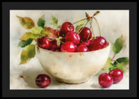 Bowl of ripe cherries in beautiful harmony-4