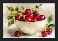 Bowl of ripe cherries in beautiful harmony-5