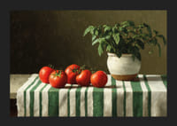 Fresh tomatoes and greenery in peaceful harmony-5