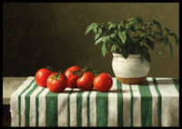 Tomates fraîches et verdure en harmonie paisible-2