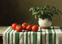 Tomates fraîches et verdure en harmonie paisible-3