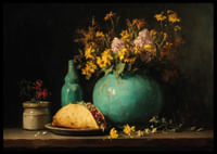 Un mélange harmonieux de fleurs et de mets délicats-2