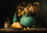 Un mélange harmonieux de fleurs et de mets délicats-3