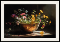 Solbelysta blommor i en skål sprider färgsprakande skönhet-2