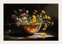 Sunlit flowers in a bowl spread colorful beauty-3