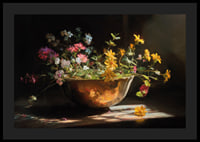 Sunlit flowers in a bowl spread colorful beauty-4