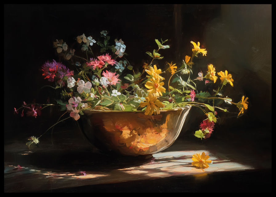 Des fleurs ensoleillées dans un bol répandent une beauté colorée-12