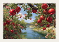 Lush pomegranates by a sparkling river-3