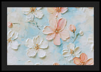 Delikata blommor svävar mot en ljusblå bakgrund-4