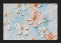 Delikata blommor svävar mot en ljusblå bakgrund-5