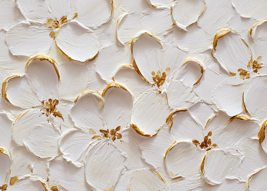 Bellissimi fiori con accenti dorati creano un senso di eleganza senza tempo-12