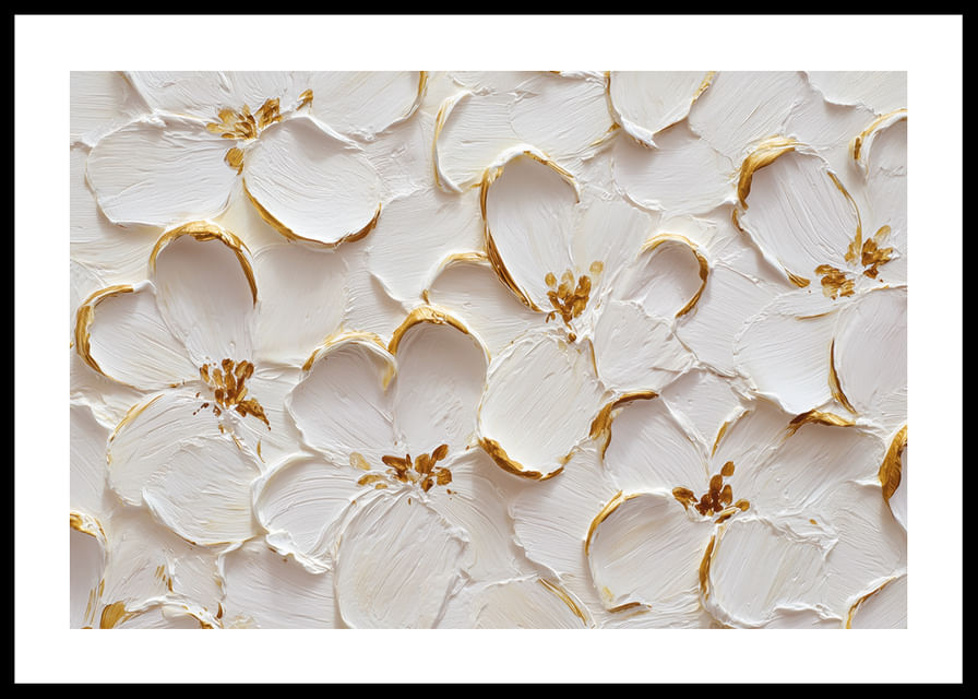 De magnifiques fleurs aux accents dorés créent une impression d'élégance intemporelle.-12