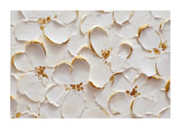 De magnifiques fleurs aux accents dorés créent une impression d'élégance intemporelle.-1