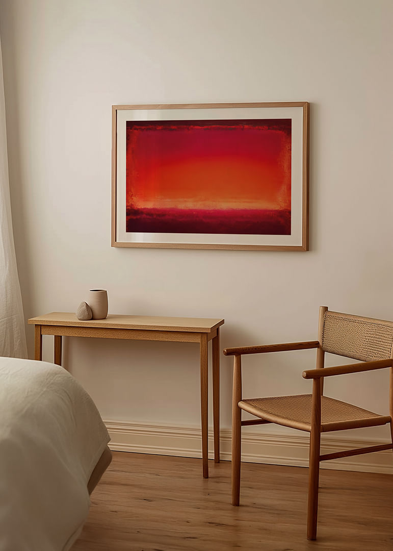 Les teintes rouge et orange éclatantes diffusaient chaleur et énergie dans la pièce.-12