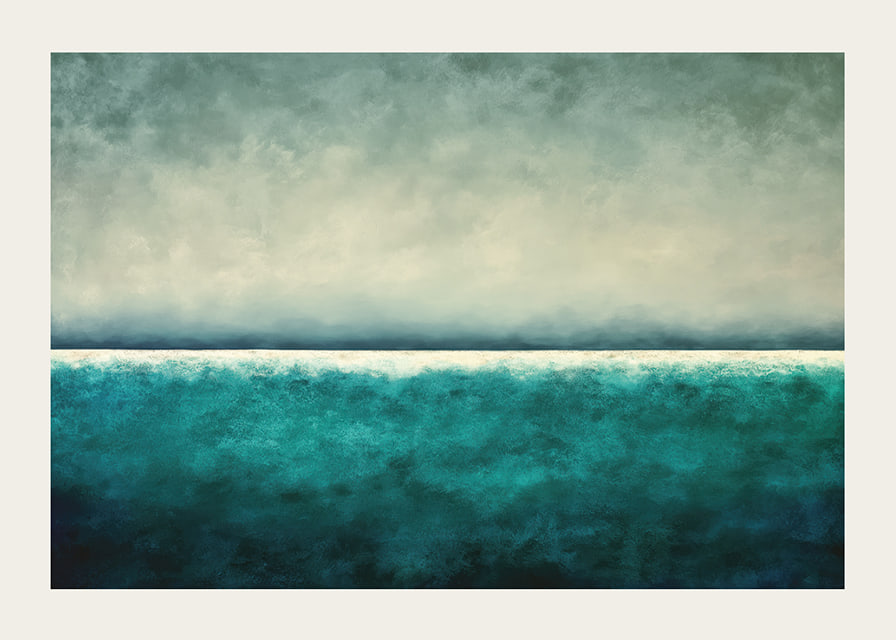 A calming horizon of blue and green tones-12