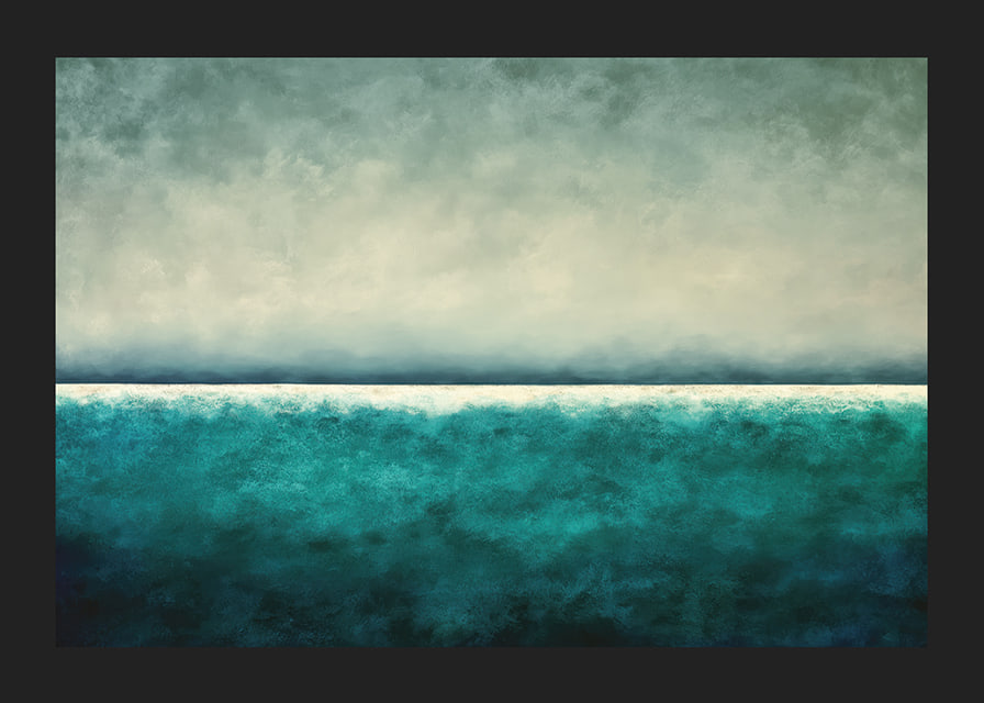 A calming horizon of blue and green tones-12