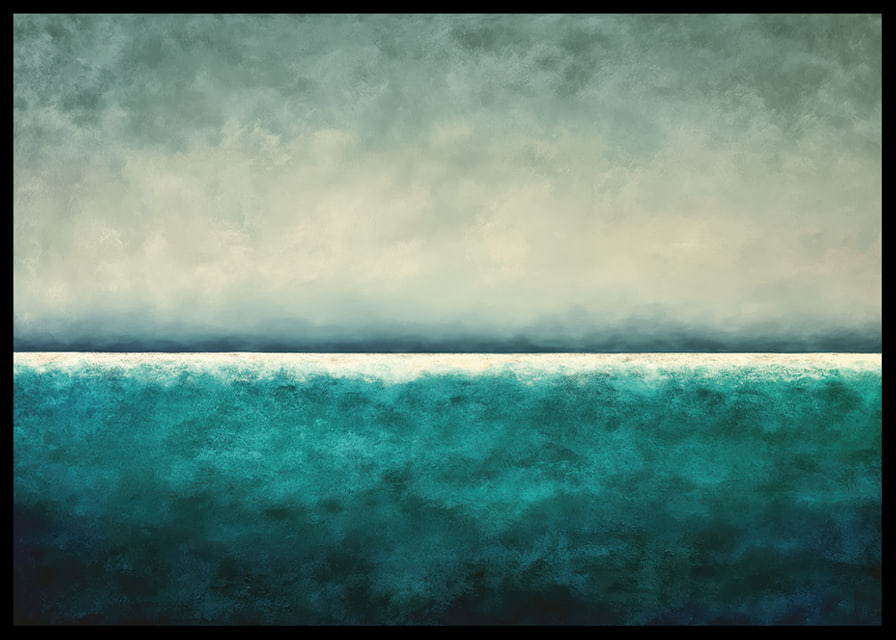 A calming horizon of blue and green tones-12
