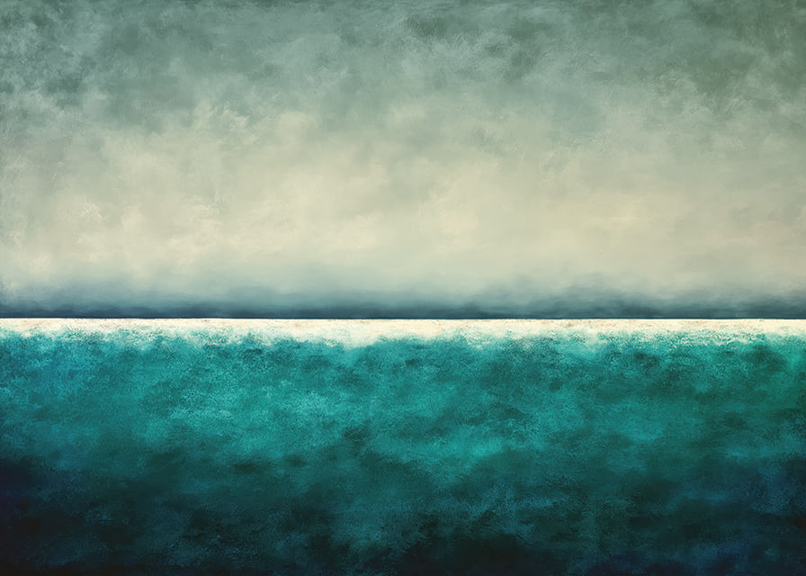 A calming horizon of blue and green tones-12