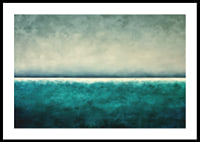 A calming horizon of blue and green tones-0