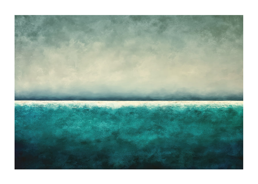 A calming horizon of blue and green tones-12
