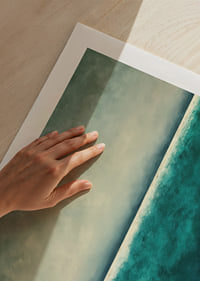 A calming horizon of blue and green tones-9