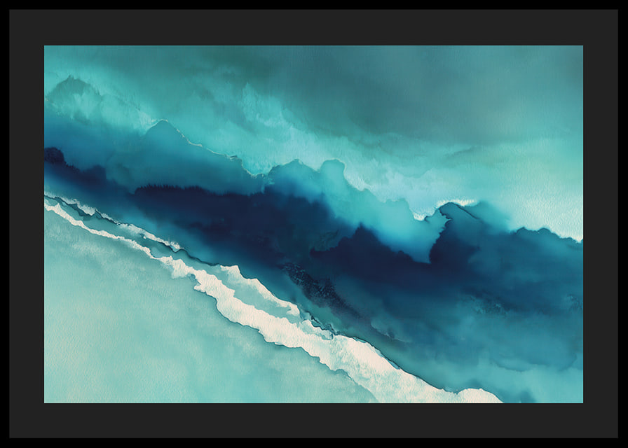 Dreamy sea motif with soft, turquoise hues-12