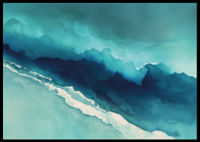 Motif marin onirique aux douces teintes turquoise-2