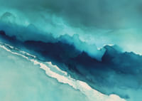 Motif marin onirique aux douces teintes turquoise-3