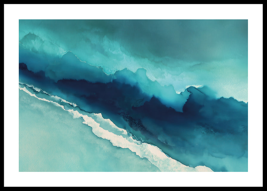 Dreamy sea motif with soft, turquoise hues-12