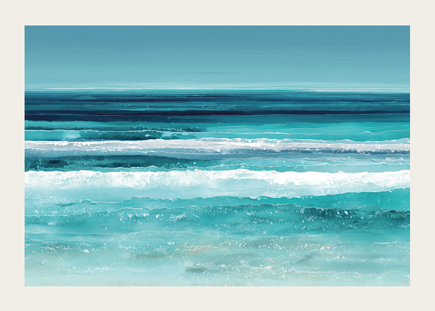 The calm of the sea spreads in soft blue tones-12