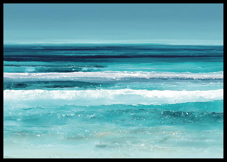 The calm of the sea spreads in soft blue tones-12