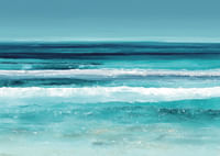 Le calme de la mer se répand en douces nuances de bleu.-3