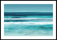 The calm of the sea spreads in soft blue tones-0