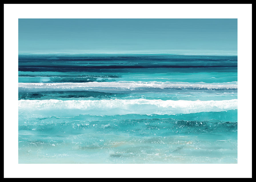 Le calme de la mer se répand en douces nuances de bleu.-12